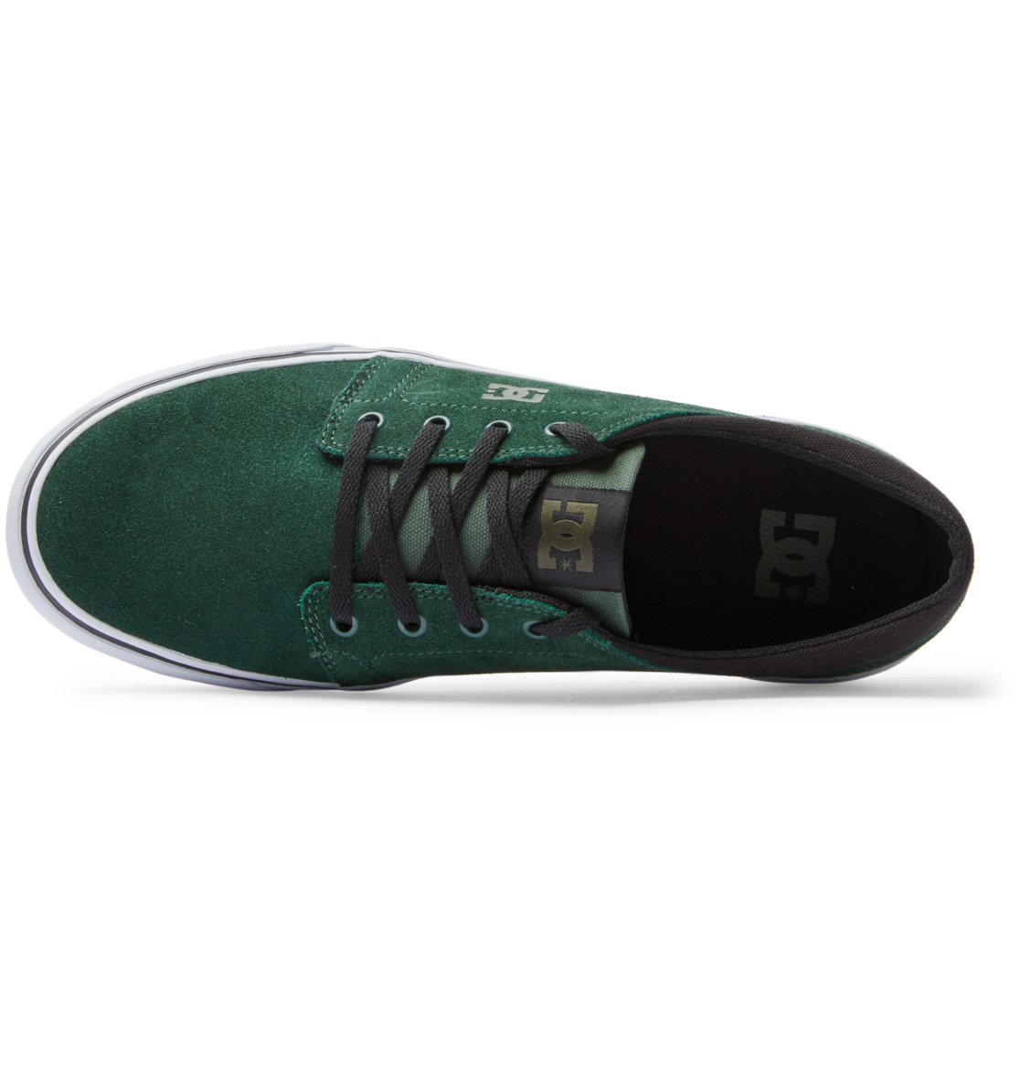 DC Trase Suede Men Sneakers Dark Green | US-3860ENU