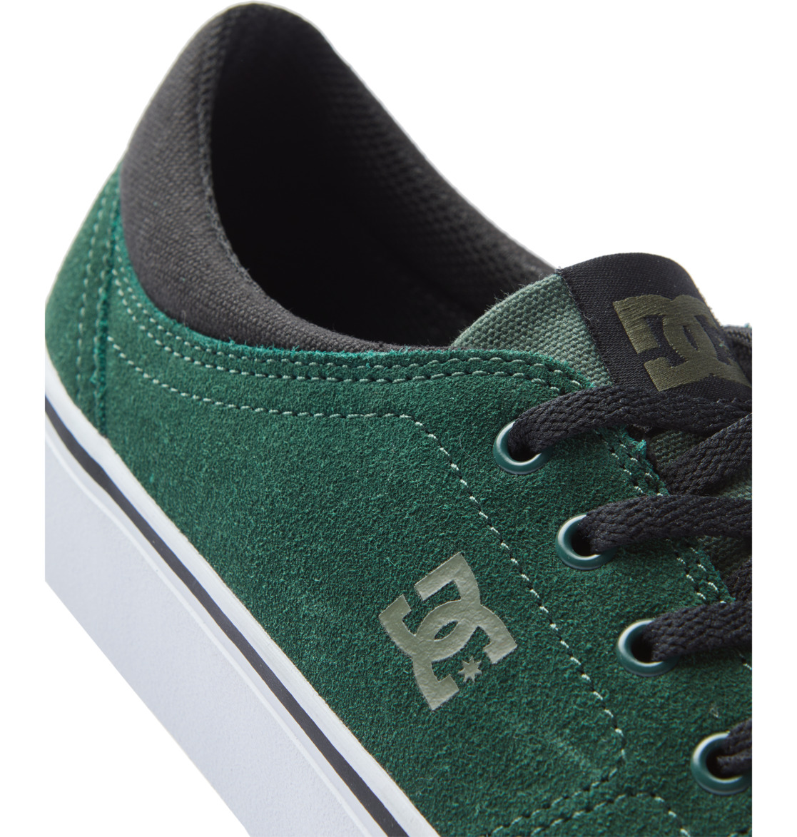 DC Trase Suede Men Sneakers Dark Green | US-3860ENU