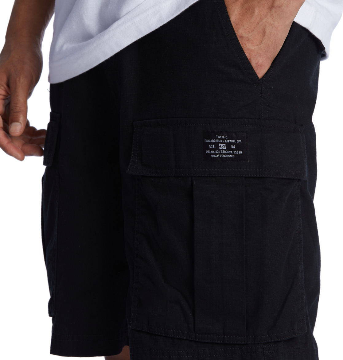 DC Tundra Cargo Men Shorts Black | US-2398AMB