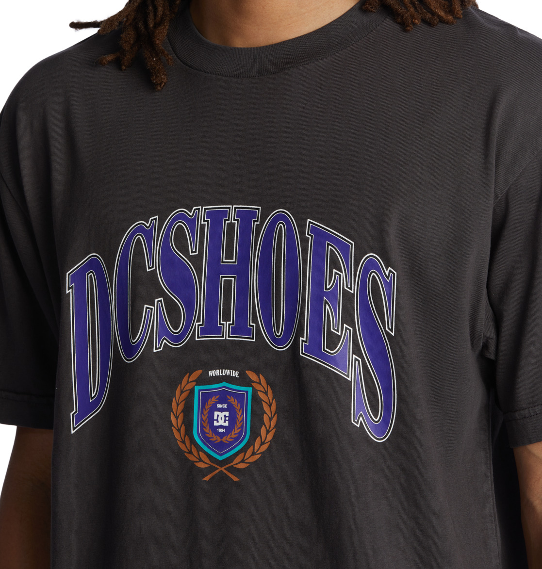 DC Upper Class Men T-Shirt Black Wash | US-7524IHS