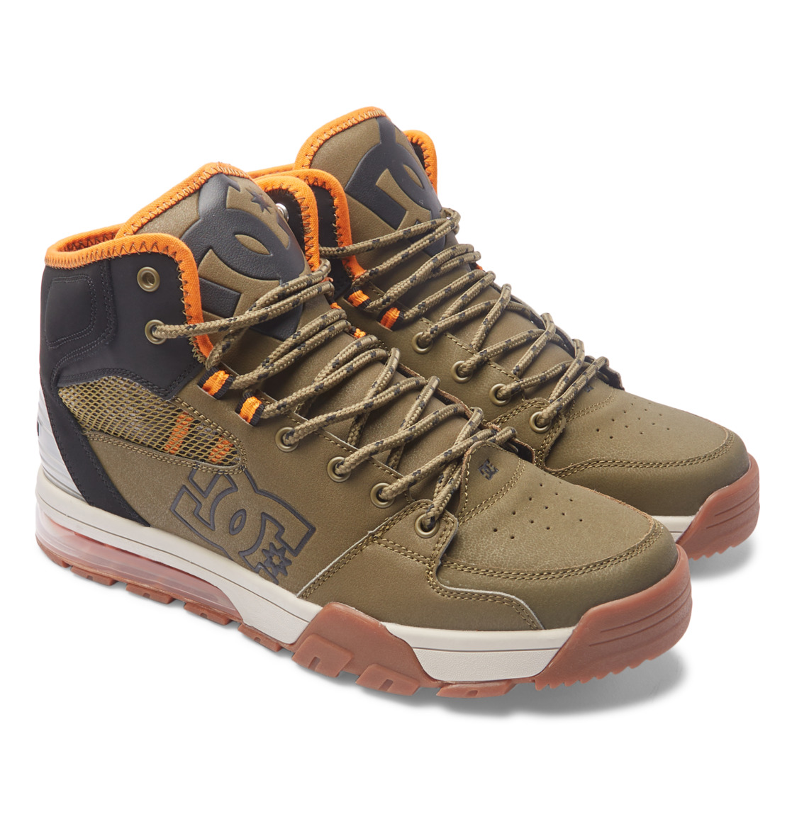 DC Versatile Hi WR Lace-Up Men Boots Olive / Black | US-1298GUN