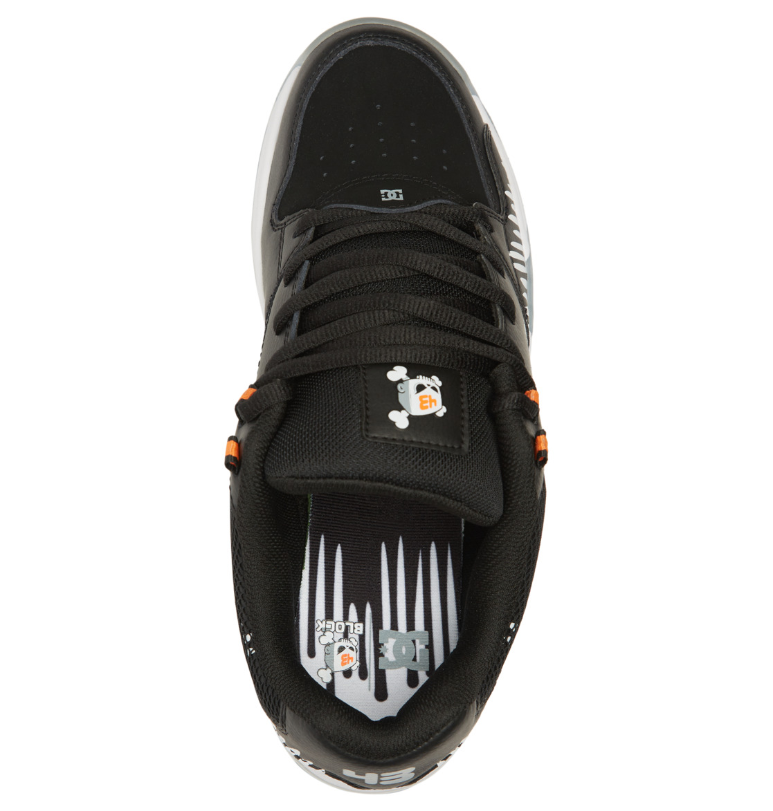 DC Versatile KB Men Sneakers Black / White / Orange | US-3201QCV