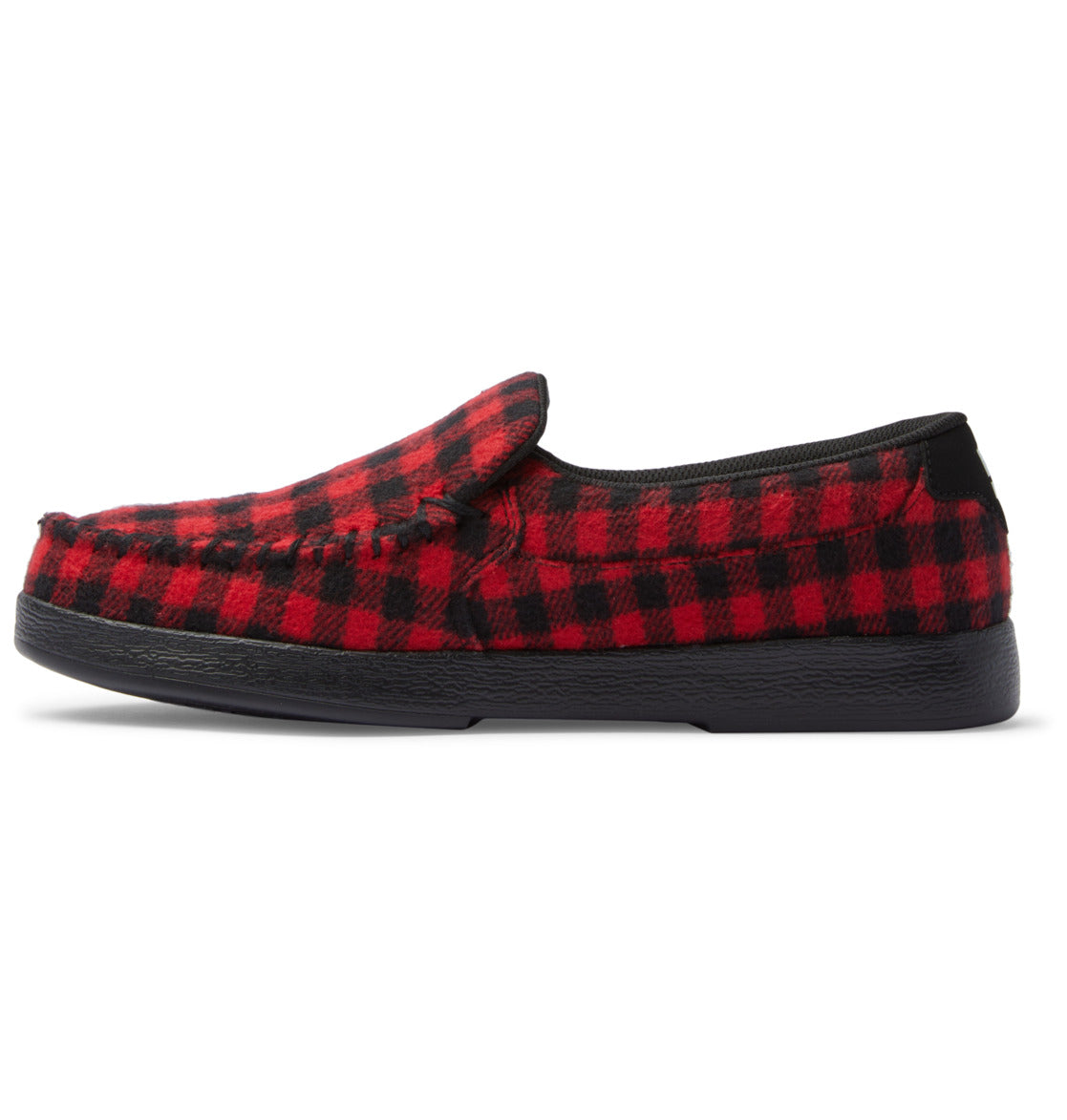 DC Villain Men Slip On Shoes Black / Red | US-9718NTR