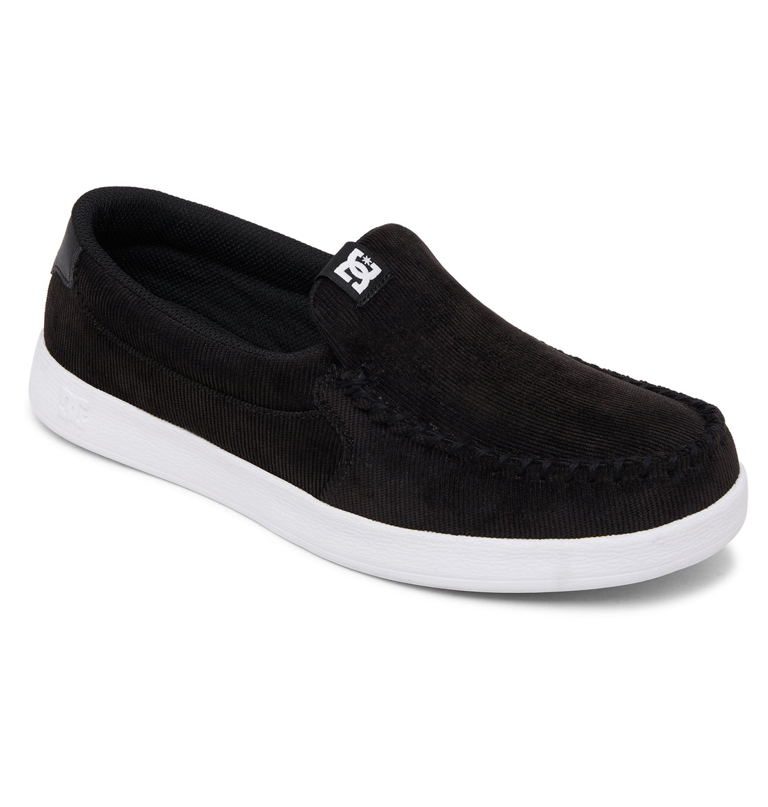 DC Villain Men Slip On Shoes Black / White | US-7180QCH