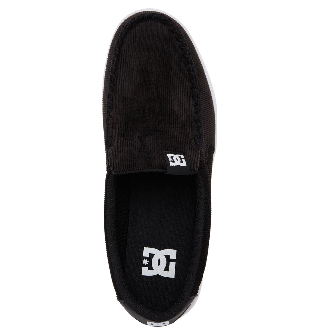 DC Villain Men Slip On Shoes Black / White | US-7180QCH