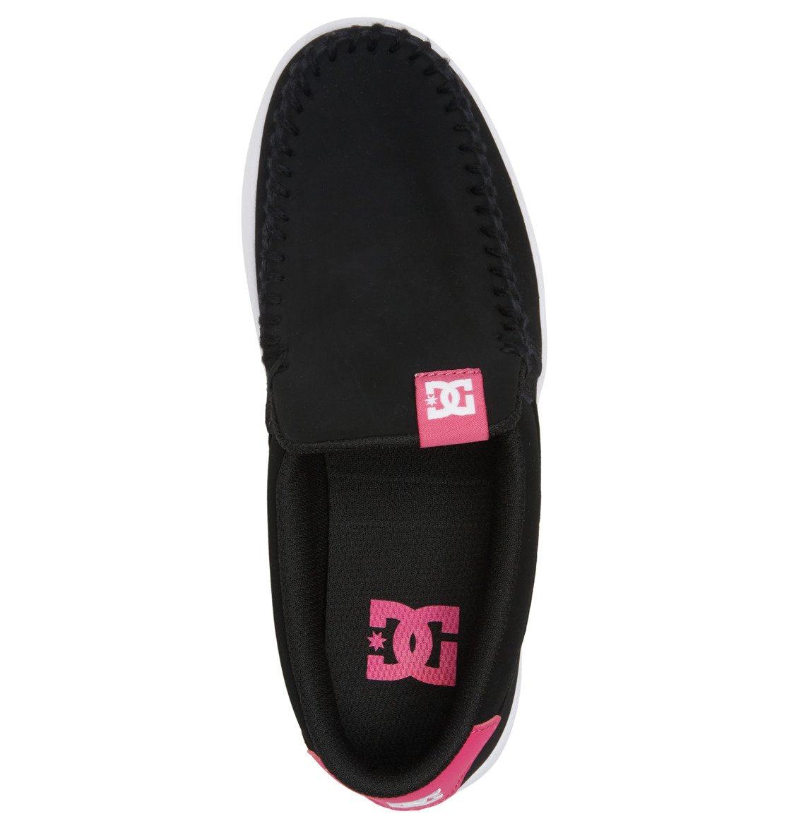 DC Villain Women Slip On Shoes Black / Pink | US-0891JCF