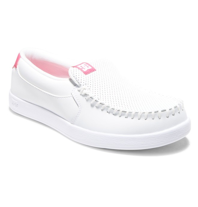 DC Villain Women Slip On Shoes White / Pink | US-1983VQU