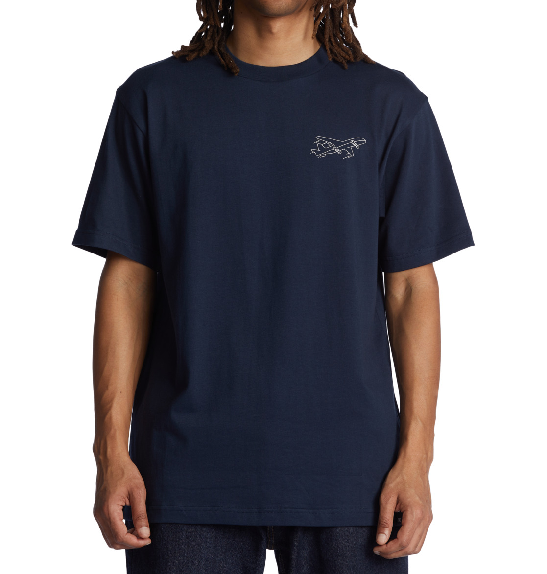 DC Wes Traveler Men T-Shirt Navy | US-6423HJK