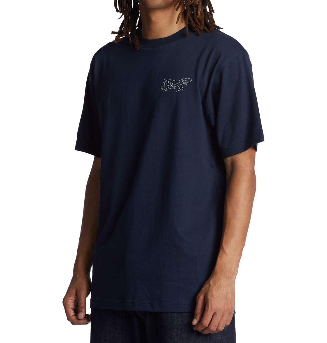 DC Wes Traveler Men T-Shirt Navy | US-6423HJK