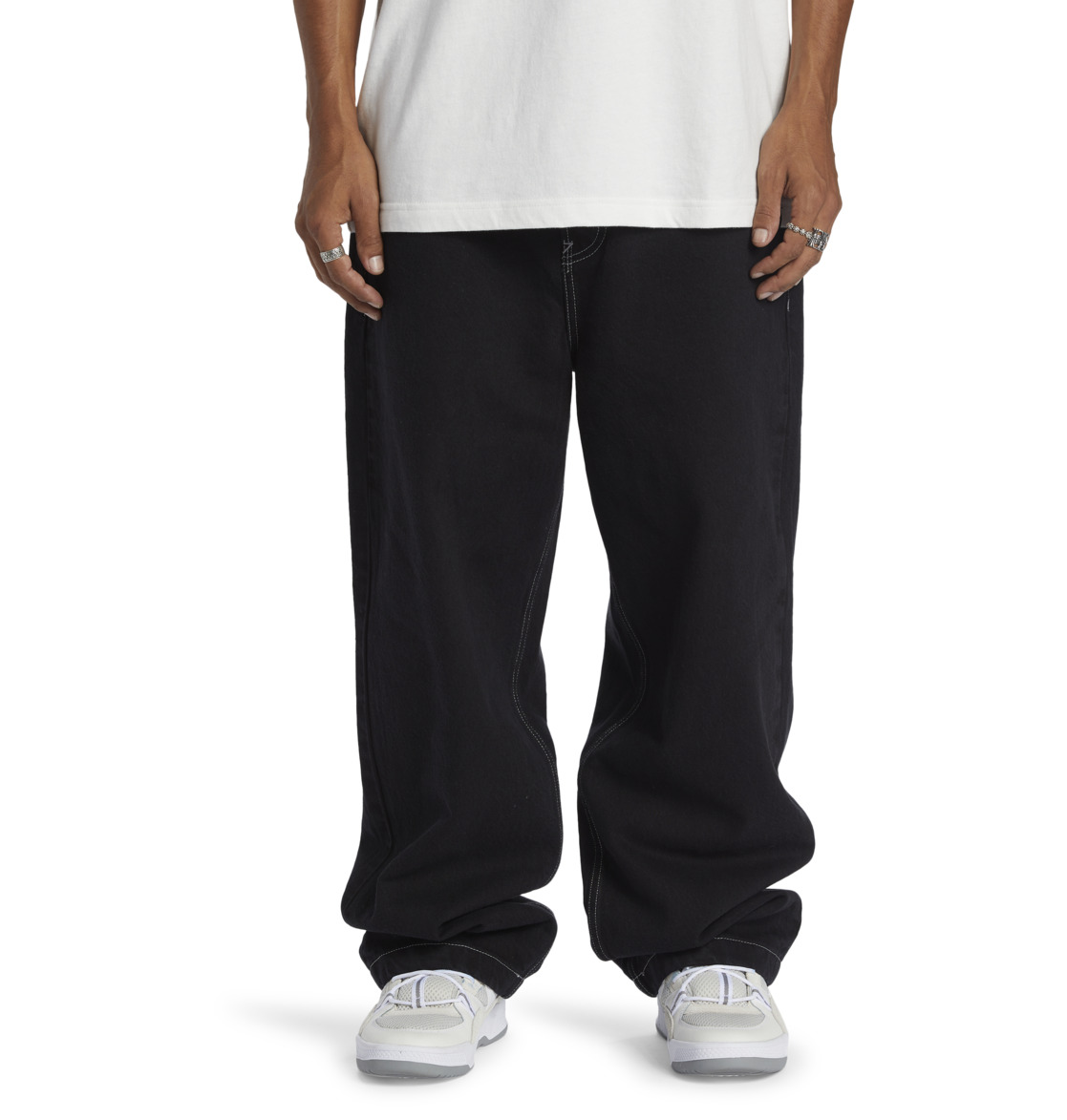 DC Worker Baggy Men Jeans Black | US-3641XJI