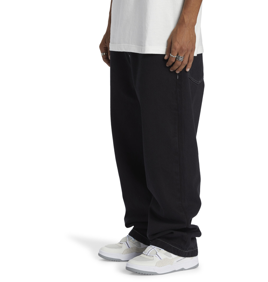 DC Worker Baggy Men Jeans Black | US-3641XJI