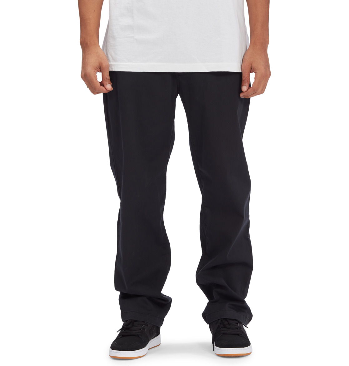 DC Worker Relaxed Chinos Men Pants Black | US-4063AZL