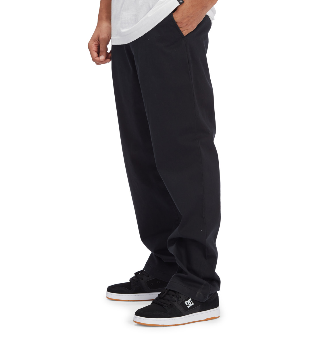 DC Worker Relaxed Chinos Men Pants Black | US-4063AZL