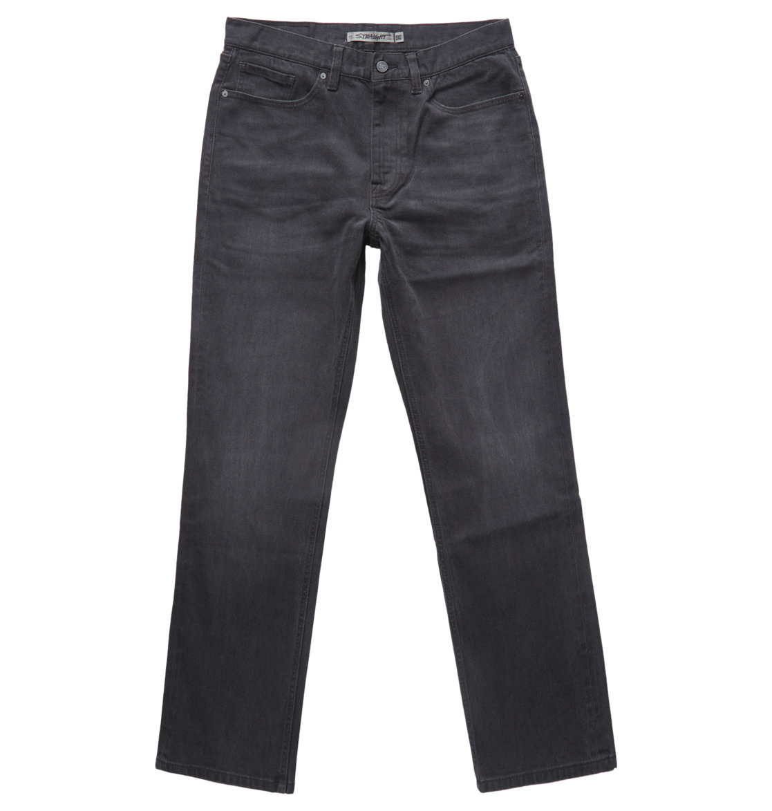 DC Worker Straight Fit Men Jeans Dark Grey | US-7402WEK