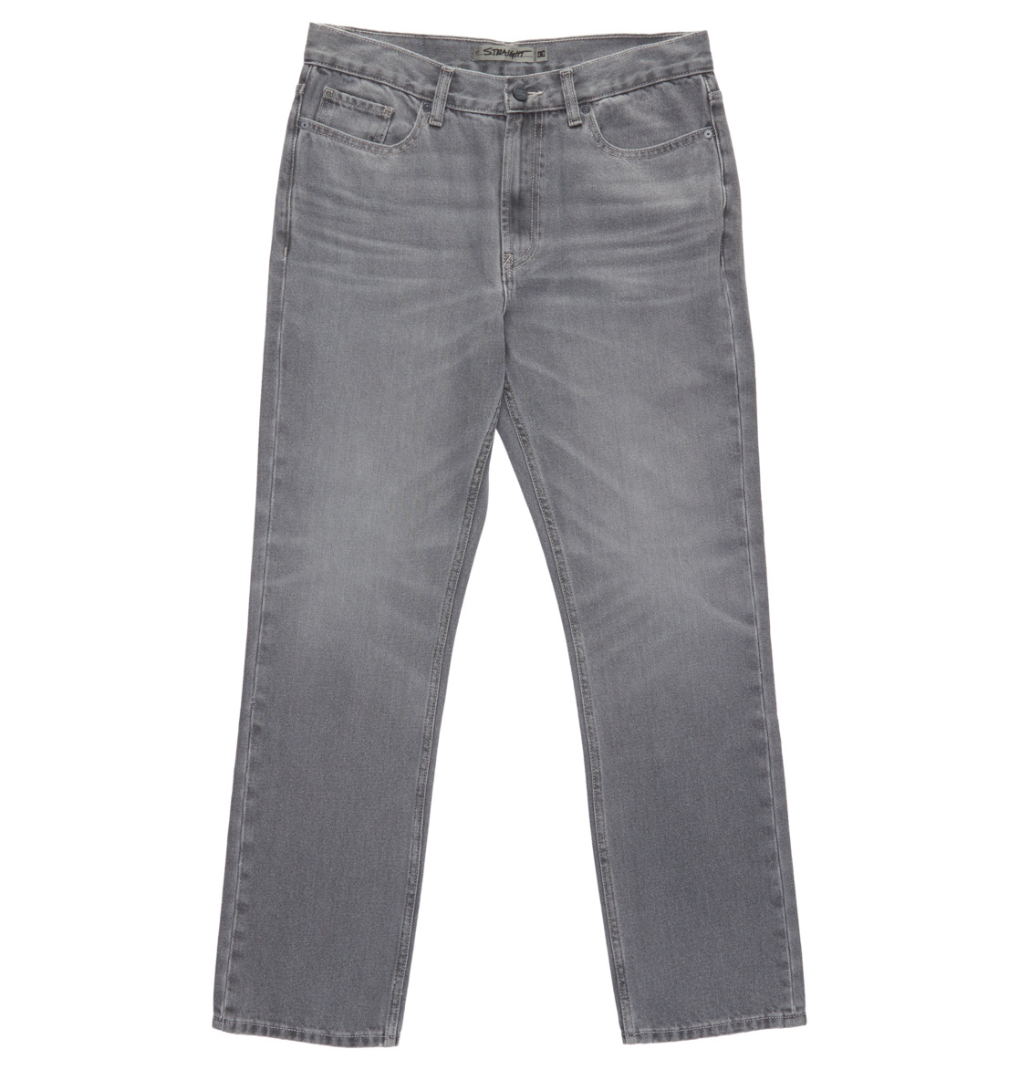 DC Worker Straight Fit Men Jeans Grey Wash | US-5891GBV