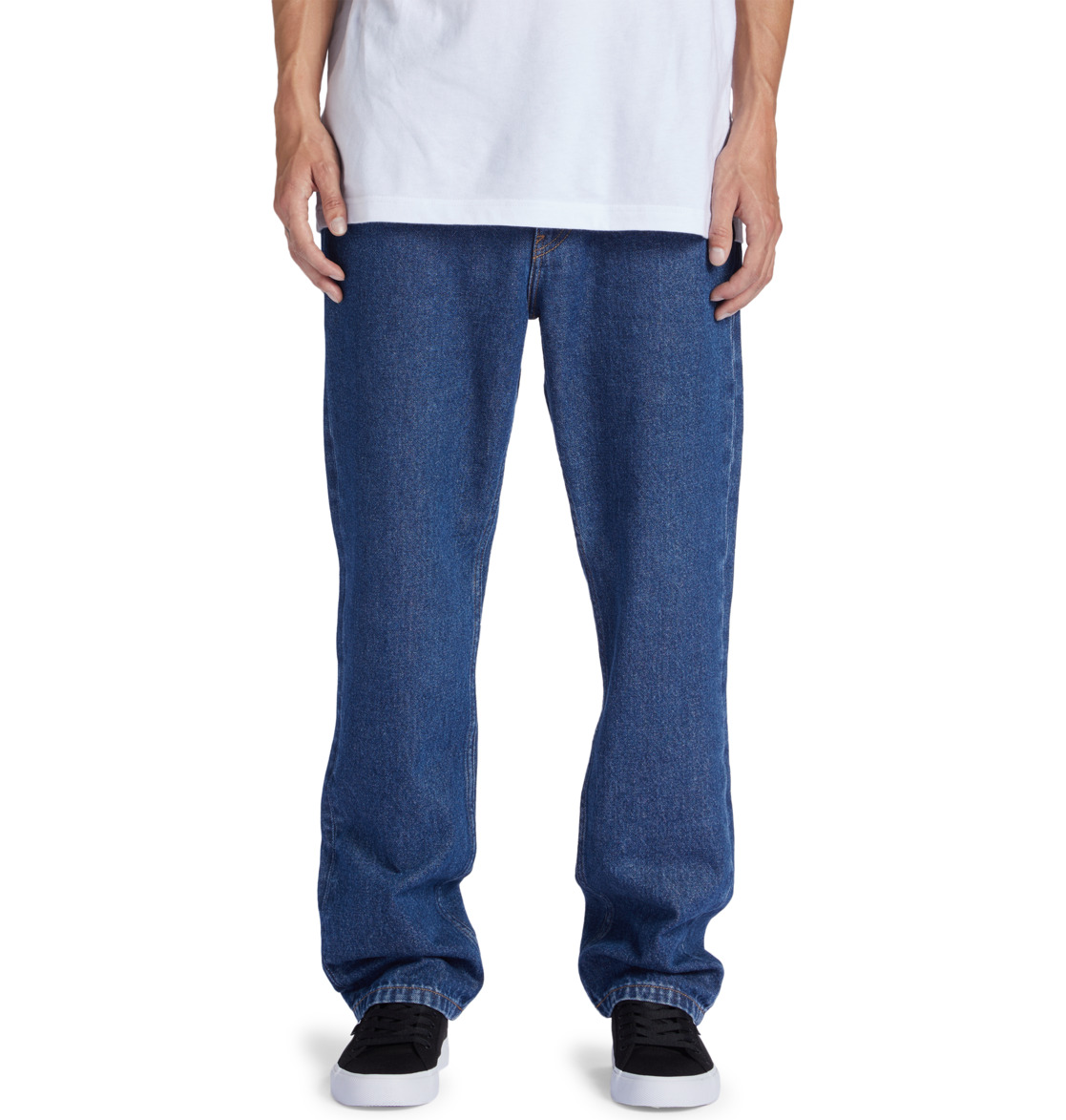 DC Worker Straight Fit Men Jeans Indigo Dark | US-6392QDK