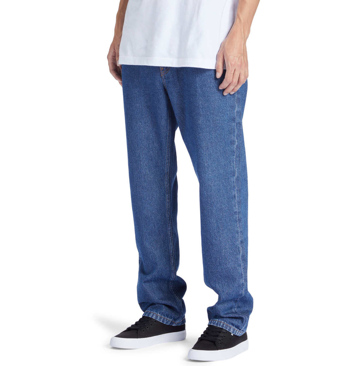 DC Worker Straight Fit Men Jeans Indigo Dark | US-6392QDK