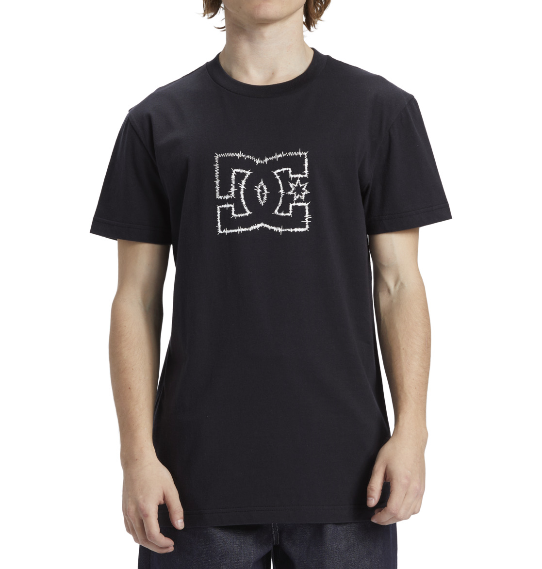 DC Zig Zag Men T-Shirt Black | US-5472ESX