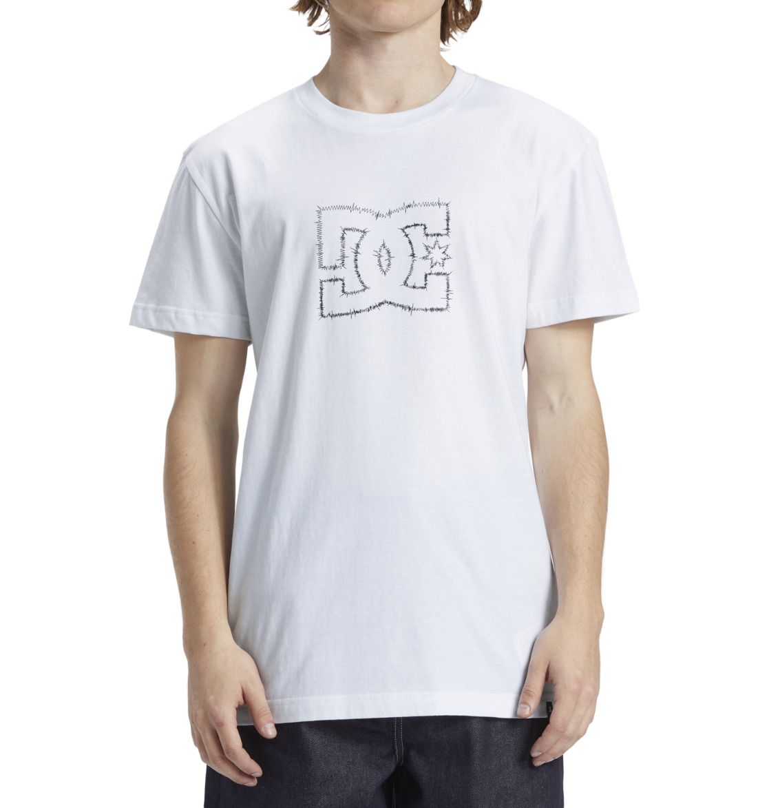 DC Zig Zag Men T-Shirt White | US-7531JIG