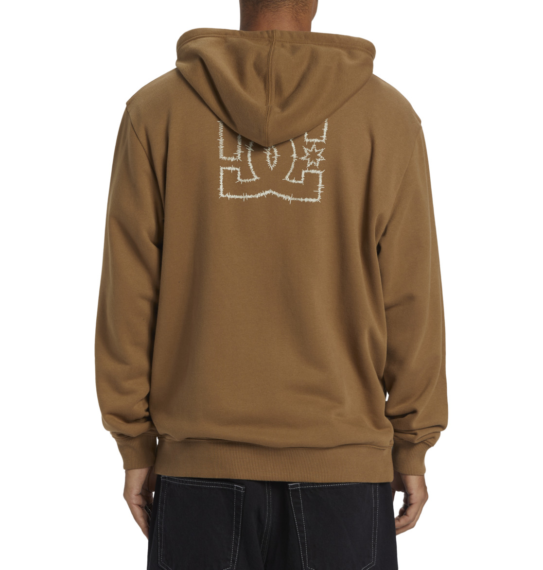 DC Zig Zag Zip-Up Men Hoodie Brown | US-1970GEO