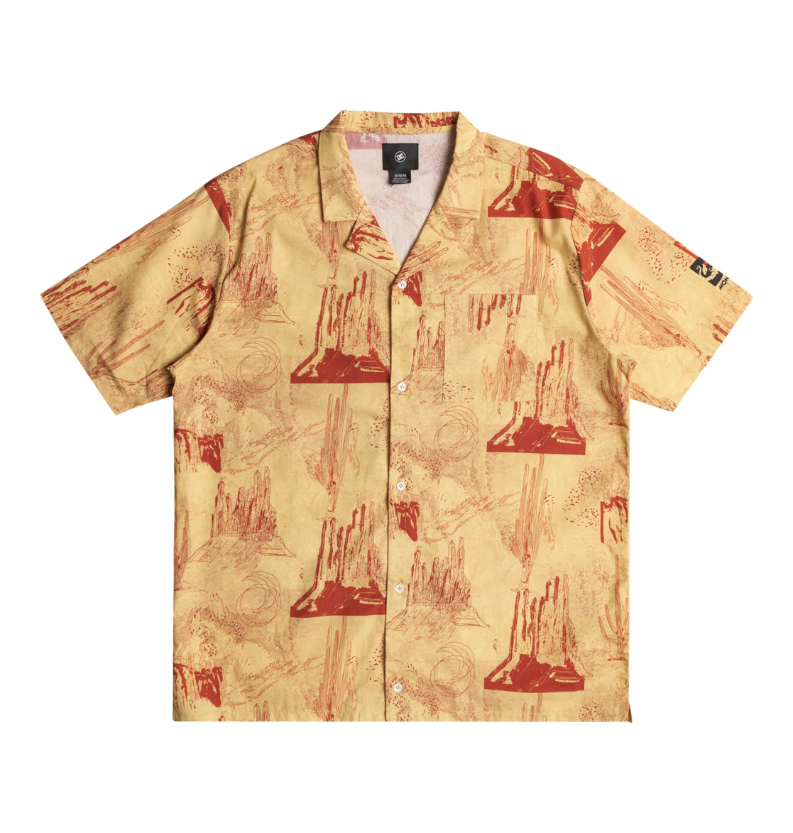 DC x Monegros Short Sleeve Men Shirts Yellow | US-4809SFG